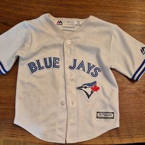 Majestic Blue Jays Kids Jersey - White and Blue